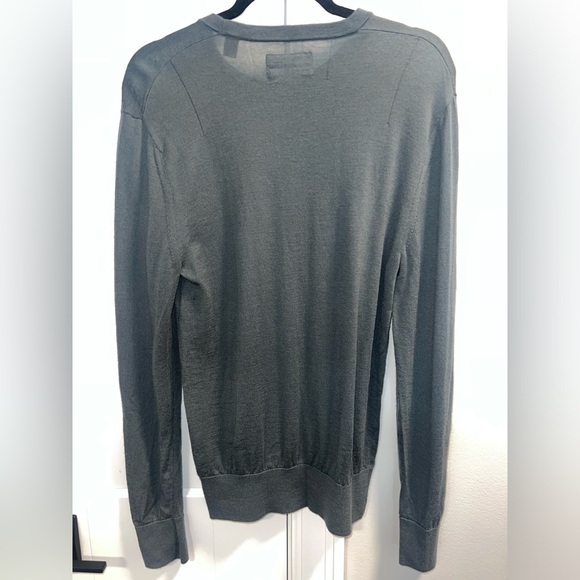 AllSaints Mode Slim Fit Wool Sweater | Men’s Large | Dark Grey - Picture 2 of 2